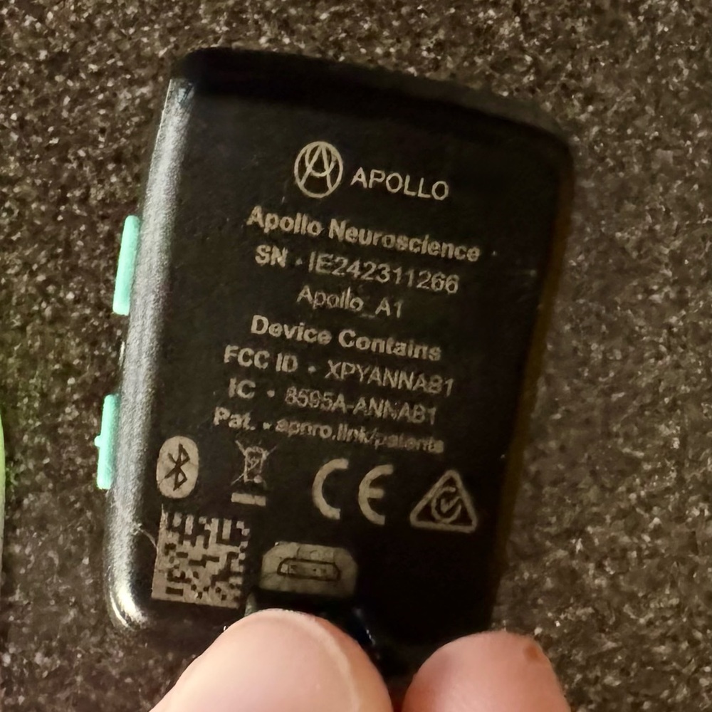 Apollo Black Wearable Clip and wrist band